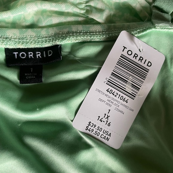 Torrid Women’s Size 1X 14-16 Green Tank Top - Picture 8 of 11